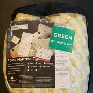 fresh 7 Zone Memory Foam Mattress Topper - Cream